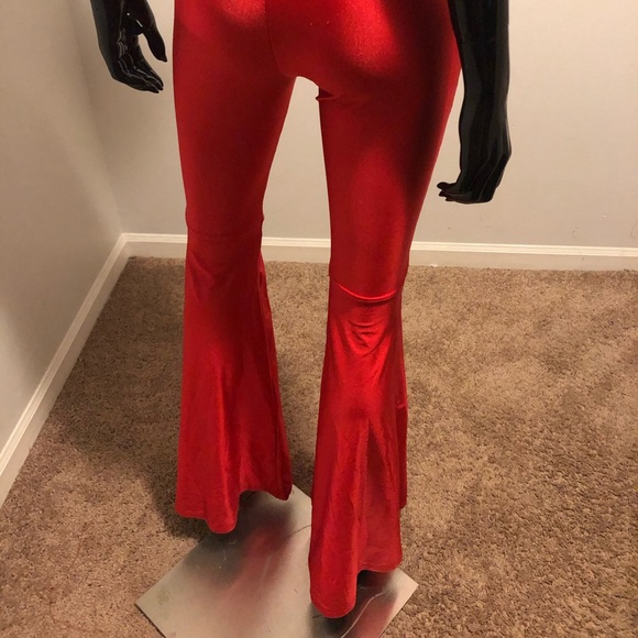 Red Bellbottom Jumpsuit - Picture 8 of 12